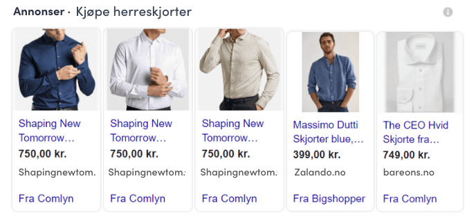 Google Shopping kampanjetype